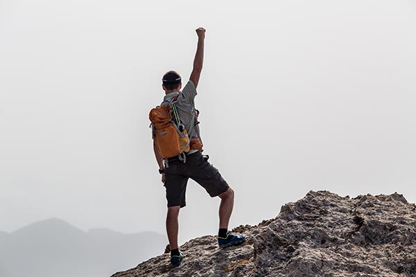 A man conquered a mountain